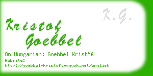 kristof goebbel business card